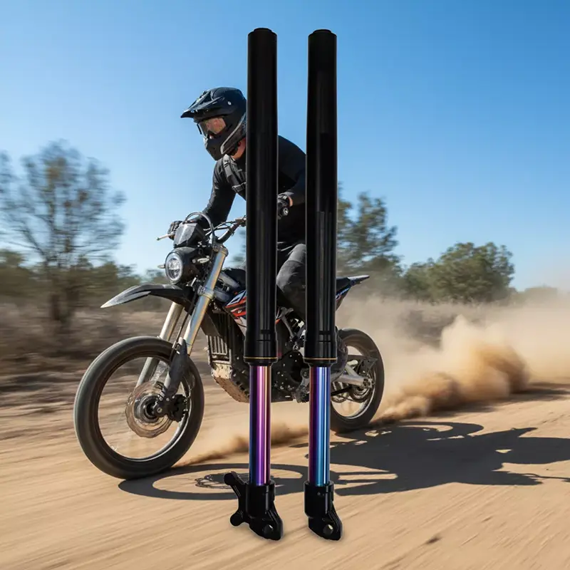 Rainbow Rəng Xüsusi Ters Ön Çəngəl Motosiklet Amortizatoru